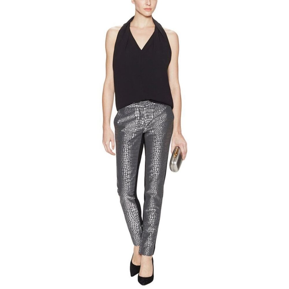 Diane von Furstenberg DVF Alexis JACQUARD Alligator PANTS Nightfall ( 4 )